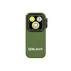 Mini lampe de poche EDC Olight Oclip Pro verte vue de face avec triple LED et clip pour camping et quotidien