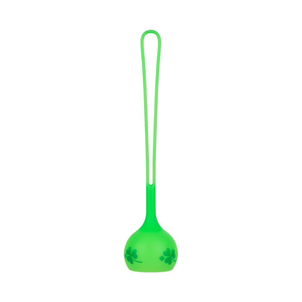 Sac de thé en silicone vert réutilisable, infuseur à herbes avec poignée en forme de trèfle à quatre feuilles