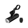 Éclairage vélo Olight Goshawk 1600 avec support de guidon et télécommande sans fil sur fond blanc.