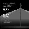 Diamètre du faisceau de la lampe de bâton de randonnée : 19,7 pi à 120 lumens, 13,1 pi à 30 lumens (lumière blanche neutre)
