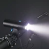 Phare vélo avant BFL 1800 noir, lumière vive sur guidon.