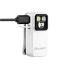 Olight Oclip Pro blanc avec câble de charge, idéal pour le travail ou les activités de plein air