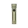 Lampe de poche Olight Seeker Ultra verte de profil avec poignée texturée antidérapante pour camping et survie