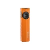 Lampe de poche Olight ArkPro orange de face avec sélecteur rotatif et port USB pour EDC et activités outdoor