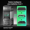 Olight Station intelligente 3-en-1 avec écran d'affichage, chargeur, testeur et organiseur de batteries AA/AAA pour usage domestique.