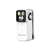 Olight Oclip Pro blanc vue frontale avec lumières LED et clip pour un usage quotidien polyvalent