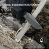Couteau de survie à lame fixe HX OUTDOORS en acier DC53 taillant du bois en forêt