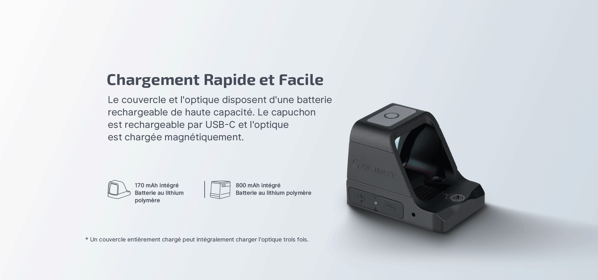 Viseur Optique Olight Osight Vert 3 MOA - Avec Indicateur De Charge