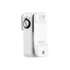 Olight Oclip Pro blanc vue latérale avec bouton rotatif pour une utilisation mains libres.
