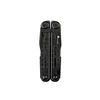 Pince multifonction noire pliée HX Outdoors sur fond blanc pour camping et survie
