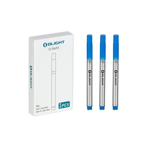 Recharges Olight O-Refill bleues pour stylos, compatibles Open 2, Open Mini, Open Pro, Open Glow (lot de 3)