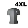 T-shirt bicolore gris clair et foncé taille 4XL avec logo imprimé sur la poitrine
