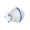 Mini haut-parleur Bluetooth sphérique blanc avec base autocollante et anneau bleu "Sphere"