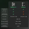 Olight AAA Batterie Rechargeable, vue comparative des spécifications pour le stockage d'énergie et la recharge simultanée.