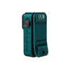 Mini lampe clip Oclip Pro Olight verte avec bouton rotatif et clip de fixation, fond blanc