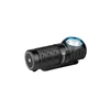 Olight PERUN 3 MINI noir, vue latérale, lampe frontale LED compacte et polyvalente pour les activités de plein air