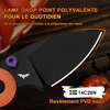Couteau pliant avec lame drop point noire en acier 14C28N et revêtement PVD, idéal pour la découpe quotidienne.
