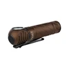 Lampe frontale/torche Olight Perun 2 en bronze, avec clip, idéale pour le camping, la randonnée et le travail.