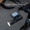 Éclairage de vélo Goshawk 1600 monté sous le compteur sur guidon de vélo de route.