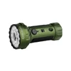 Lampe de poche Olight Marauder Mini 2 verte, vue de profil avec boutons de contrôle pour camping et recherche.