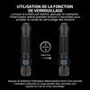 Guide d'utilisation de la fonction de verrouillage de la lampe torche Olight Warrior 3S avec bouton latéral.