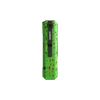 Couteau de poche Oknife vert à taches rouges et clip noir sur fond noir