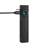 Olight ArkPro Ultra noire, vue de côté avec câble de charge, lampe de travail mains libres pour éclairage et bricolage.