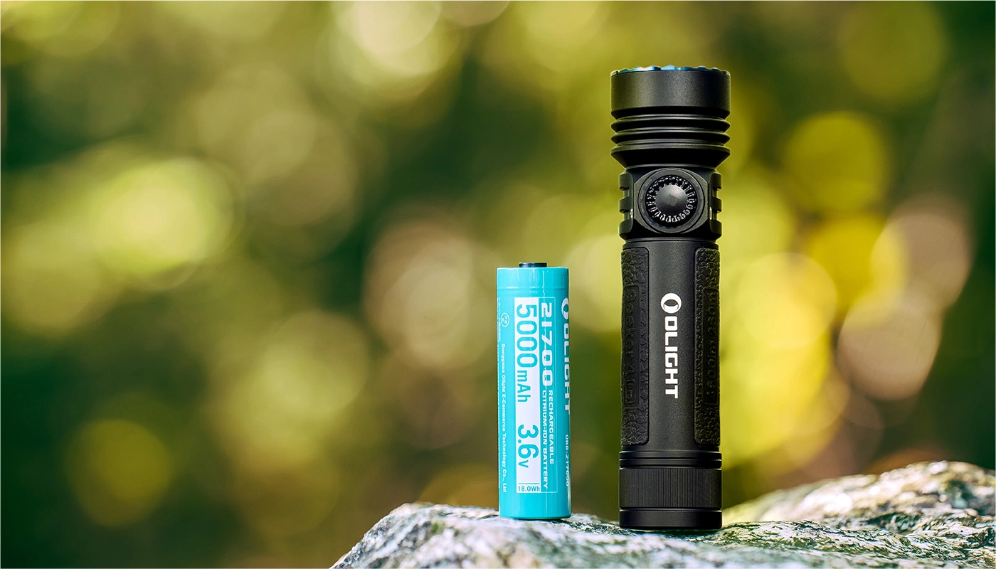 Olight Seeker 4 Pro Silver-Plated Bronze Flashlight, 4600 Lumens, Cool White