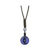 Collier paracorde kaki avec pendentif en forme de lune bleue et noire