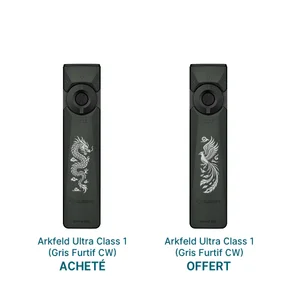 Olight Arkfeld Ultra Class 1 Gris Furtif lampe torche EDC motif dragon et phénix pour utilisation quotidienne et tactique