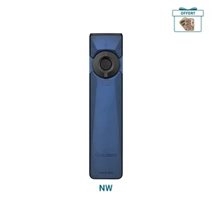 Olight Arkfeld Ultra bleue avec laser vert, éclairage LED, clip de poche.