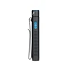 Lampe torche EDC noire, rechargeable par USB, lampe de poche LED portative avec clip de poche et indicateur de batterie.