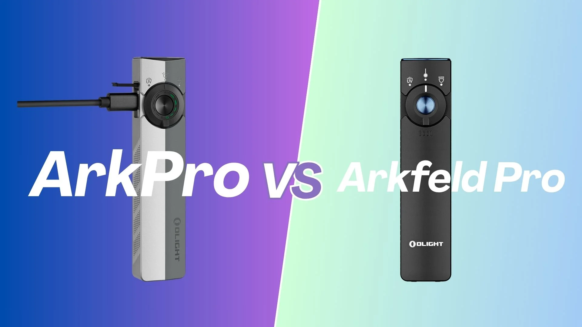 Olight ArkPro et Arkfeld Pro: comparaison de lampes de poche.