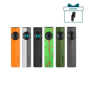 Olight ArkPro Ultra noire, vue frontale, torche UV à faisceau réglable pour un éclairage polyvalent.