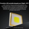 Olight LED EIP 1 Vue latérale, couleur or et blanc, pour ArkPro Ultra avec pureté cristalline et blanc immaculé