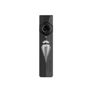 Lampe de poche Olight ArkPro Ultra noire vue de face avec motif de moustache pour utilisation quotidienne EDC