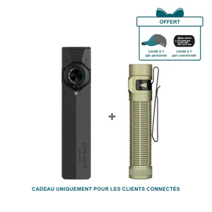 Olight noir Baton 4 Pro et olive Baton Ultra, ensemble de lampes de poche tactiques pour activités de plein air