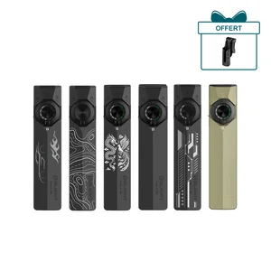 Olight ArkPro Ultra noir vue de face avec panneau de commande intuitif et lumière UV pour utilisation quotidienne.