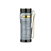 Olight Baton 4 Premium gris vue latérale avec clip de poche doré et indicateur de batterie pour usage quotidien