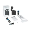 Olight Noir Baton 4 Premium Edition, vue d'ensemble avec lampe de poche et chargeur sans fil pour un usage quotidien.