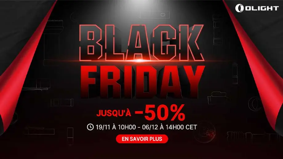black friday olight promo jusqu'à 50%