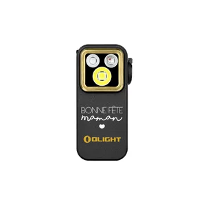 Olight Oclip Pro S noir, lampe de poche EDC avec "Bonne Fête Maman", cadeau pour la Fête des Mères