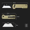 Dimensions et spécifications du couteau de poche pliable Oknife U1 Ultra avec lame trapèze de rechange