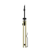 Couteau de poche pliant beige profil mince avec clip ceinture noir sur fond sombre