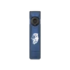 Lampe de poche Olight Arkfeld Ultra bleue de face avec gravure lion blanc et double faisceau laser UV pour EDC