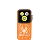 Lampe torche de poche Olight orange édition Halloween avec motif d'araignée blanche et triple LED, sur fond noir