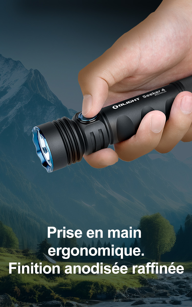 Lampe de poche LED militaire K-NATICS - Rechargeable par USB - 3000 lumen - Batterie