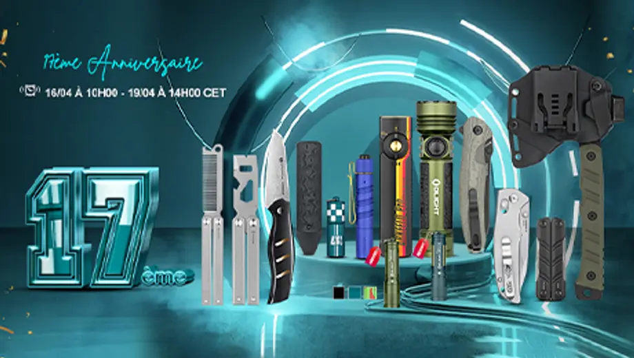 Grand événement du mois d'avril : 17ème anniversaire Olight !