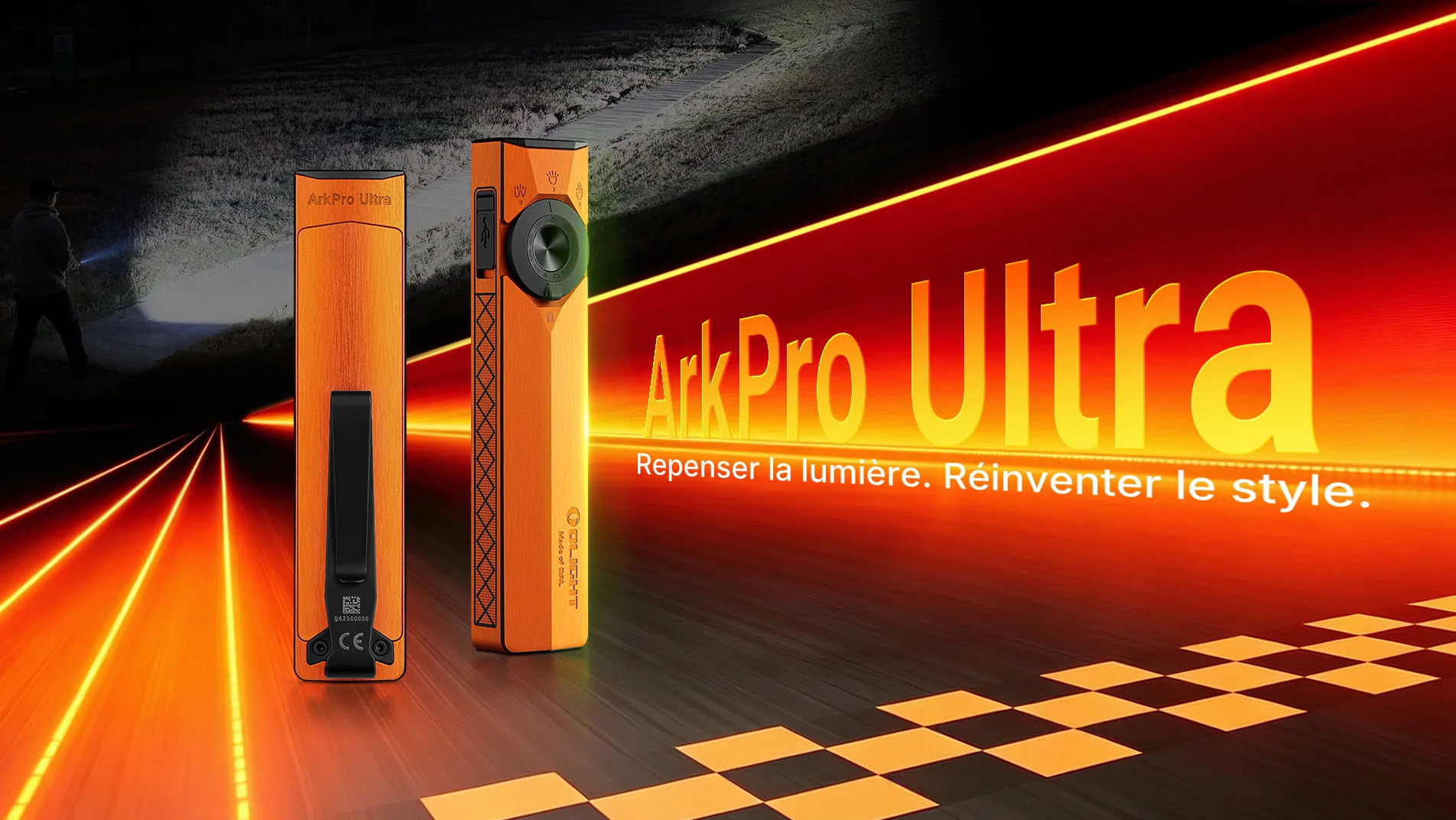 ArkPro Ultra Amber Orange : une couleur qui se voit, quatre sources lumineuses