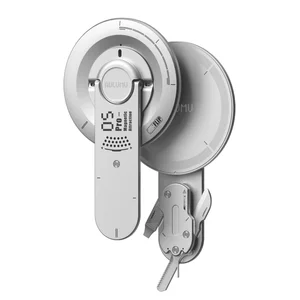 Support de téléphone magnétique Aulumu M05 Pro argenté avec mini outil multifonction pliable intégré